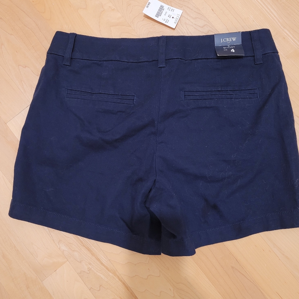 JCrew cotton shorts navy size 4 - Picture 2 of 2